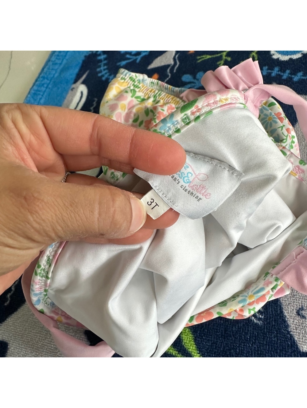 James and Lottie Ruffled One Piece Swimsuit size 3T - Picture 7 of 8